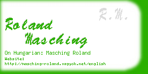 roland masching business card
